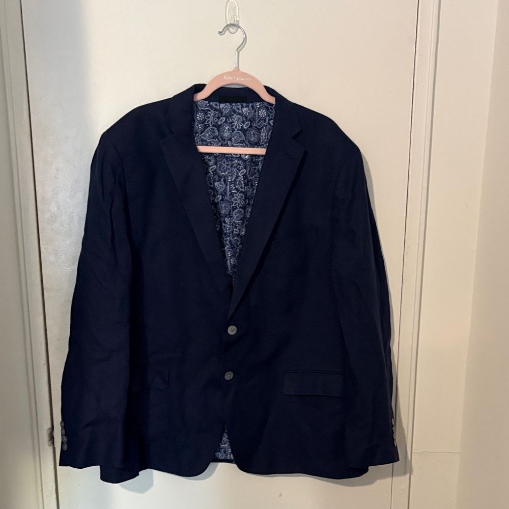 Lauren Ralph Lauren Dark Blue Blazer with Patterned Lining